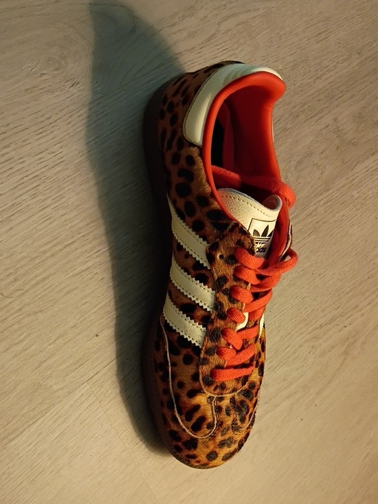 adidas Shoes - adidas Leopard-Print Gazelle with Orange Laces